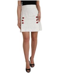 Dolce & Gabbana - Rok Roos Geborduurde Minirok Model F4Bb3D - Lyst