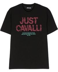 Just Cavalli - Schwarze t-shirts & polos für männer - Lyst