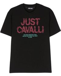 Just Cavalli - T-shirt e polo neri per - Lyst