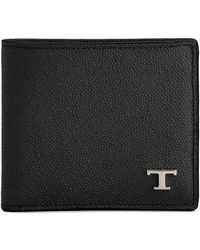 Tod's - Accessoires ,Zwart ,Stijlvolle Leren Portemonnee Voor Mannen - Lyst