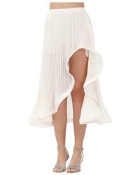 SIMONA CORSELLINI - Elegante Geplooide Midi Rok - Lyst
