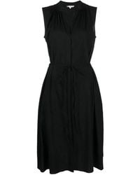 Vince - Midi dresses,weiße shirred band kragen midi kleid - Lyst