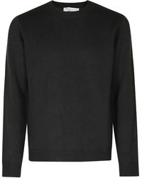 Roberto Collina - Truien & Vesten ,Groen ,Wol Girocollo Ml Lana Merino - Lyst