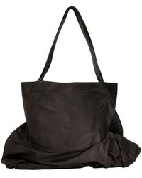 Yohji Yamamoto - Tassen ,Zwart ,Leer Unevenness Tote - Lyst