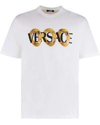 Versace - Maxi Chain T-Shirt Met Logoprint - Lyst