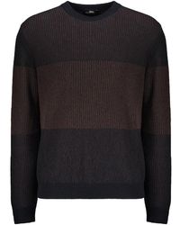 Herno - Truien & Vesten ,Blauw ,Wol Trui Met Ronde Hals - Lyst
