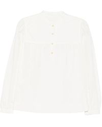 A.P.C. - Overhemden ,Wit ,Band Collar Shirt - Lyst
