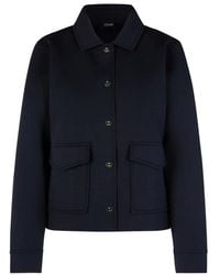 Joop! - Blauwe Damesjas Met Overhemdkraag - Lyst