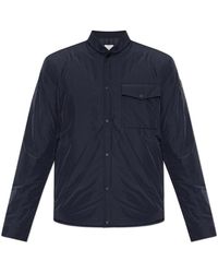 Moncler - Jassen ,Blauw ,Leer Zonda Short Down Jacket - Lyst