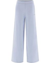 Guess - Broeken ,Blauw ,Katoen Yayoi Wide Leg Pants - Lyst