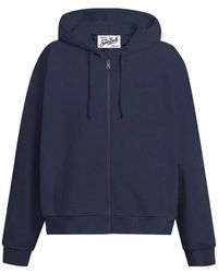 MC2 Saint Barth - Hoodies & Sweatvesten ,Blauw ,Katoen Danny Zip-Up Hoodie - Lyst
