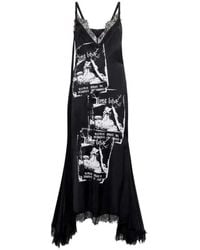 John Richmond - Langes Kleid Mit Grafischem Druck - Lyst