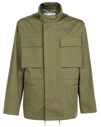 Off-White c/o Virgil Abloh - Chaqueta de algodón con campo y flecha - Lyst
