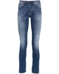 Dondup - Slim-fit jeans,slim-fit jeans aus blauem stretch-denim mit kontrastnähten - Lyst