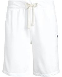 Polo Ralph Lauren - Weiße jogginghose mit elastischem bund - Lyst