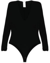 Wolford - Tops ,Zwart ,Wol Zwarte Top Met Lange Mouwen - Lyst