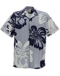 Paul Smith - Overhemden ,Blauw ,Katoen Casual Fit Shirt Met Korte Mouwen - Lyst