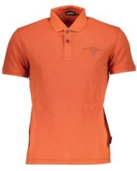 Napapijri - Tops ,Oranje ,Katoen Oranje Katoenen Poloshirt Met Logo - Lyst