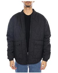Only & Sons - Jassen ,Zwart ,Leer Onswren Gewatteerde Jas - Lyst