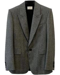 Saint Laurent - Wool Glen Plaid Blazer - Lyst