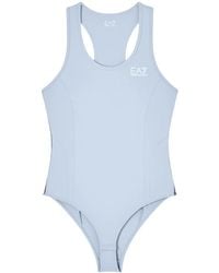 EA7 - Tops ,Blauw ,Basic Tops - Lyst