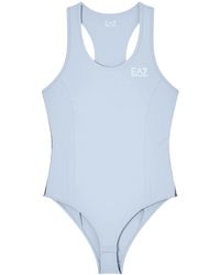 EA7 - Tops ,Blauw ,Basic Tops - Lyst