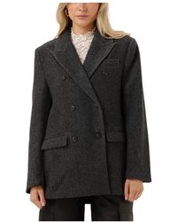Aaiko - Jassen ,Zwart ,Elegante Grijze Jas Demi Pes - Lyst
