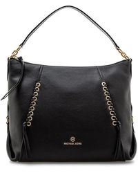 Michael Kors - Schwarze shopper-tasche sia aus leder - Lyst