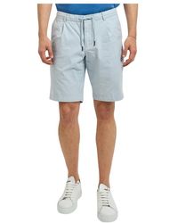 Bugatti - Korte Broeken ,Blauw ,Katoen Bermuda Shorts - Lyst