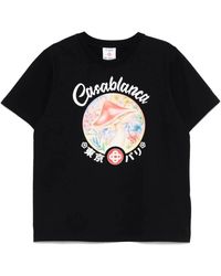CASABLANCA - T-Shirt Van Biologisch Katoen - Lyst
