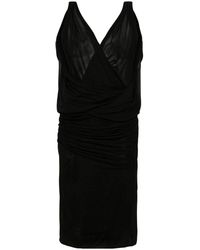 Saint Laurent - V-Necked Mini Dress - Lyst