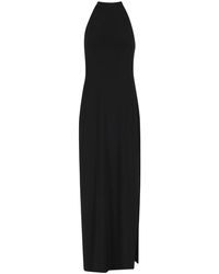 Norma Kamali - Halter Long Dress W/ Side Slit - Lyst