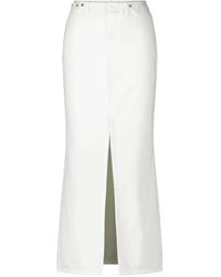Closed - Gonna lunga in jeans bianco - Lyst