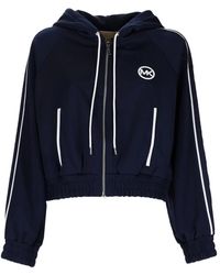 MICHAEL Michael Kors - Contrast Zip Front Track Jacket - Lyst