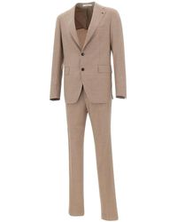 Tagliatore - Kostuums ,Bruin ,Wol Jurken Bruin - Lyst