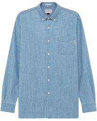 Roy Rogers - Overhemden ,Blauw ,Denim Chambray Denim Button-Down Shirt - Lyst