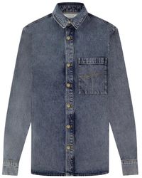 flâneur - Denim Hemd Mit Stickerei - Lyst