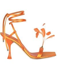 3Juin - Sandalias De Tacón Alto Adornadas Con Plumas, Mujer, Talla - Lyst