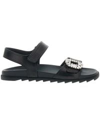 Roger Vivier - Slidy Viv Strass Sandal 25 - Lyst