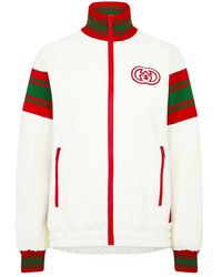 Gucci - Logo zip-up track jacket almond - Lyst