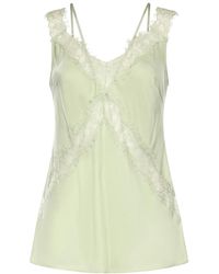 Pinko - Tops ,Groen ,Leer Lydia Top - Lyst