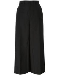 Junya Watanabe - Broeken ,Zwart ,Wol Wijde, Korte Broek - Lyst