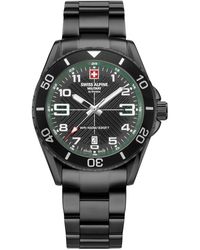 Swiss Alpine Military - Herren Armbanduhr Taucheruhr Raptor Schwarz 7029.1174 - Lyst