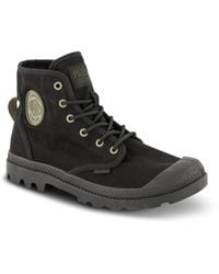 Palladium - Schwarzer Canvas Veganer Hi-Top Stiefel - Lyst