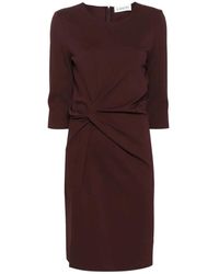 Lanvin - Rotes Schleifen-Detail Mini-Kleid - Lyst