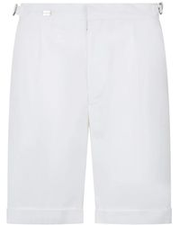 Moorer - Korte Broeken ,Wit ,Katoen Witte Bermuda Shorts Met Een Casual En Veelzijdige Stijl - Lyst