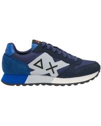 Sun 68 - Retro Sneakers Mit Wildleder Einsätzen - Lyst