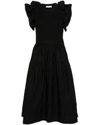 Ulla Johnson - Schwarzes midi-kleid - lässiger stil,beige midi kleid lässiger stil - Lyst