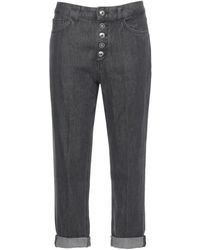 Dondup - Jeans ,Zwart ,Katoen Cropped Jeans - Lyst