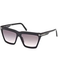 Tom Ford - Geometrica nero occhiali da sole - Lyst